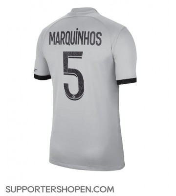 Paris Saint-Germain Marquinhos #5 Borta Matchtröja 2022-23 Kortärmad